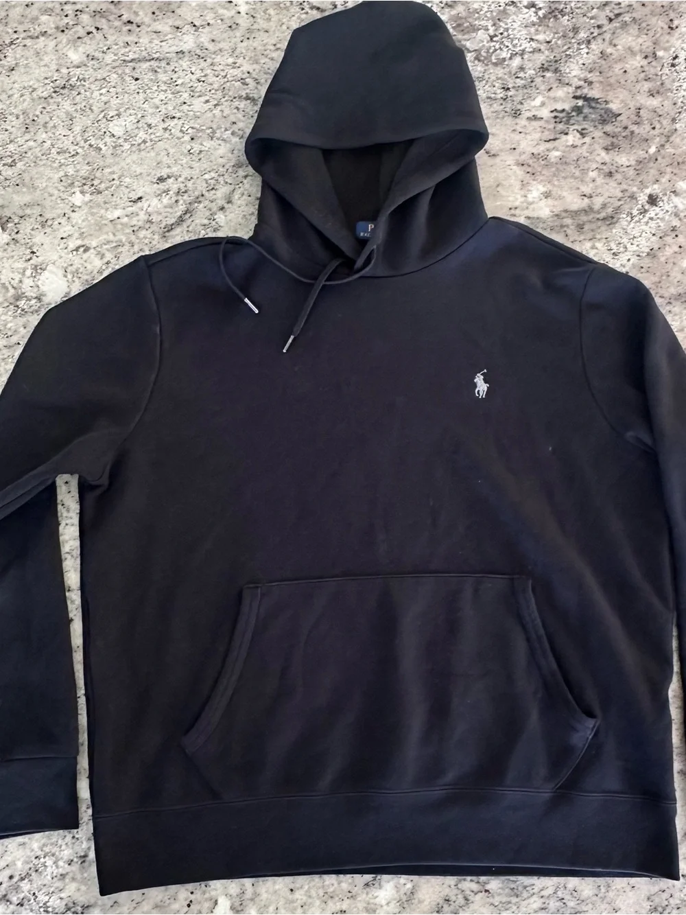 Polo by Ralph Lauren Black Pullover Hoodie with White Pony